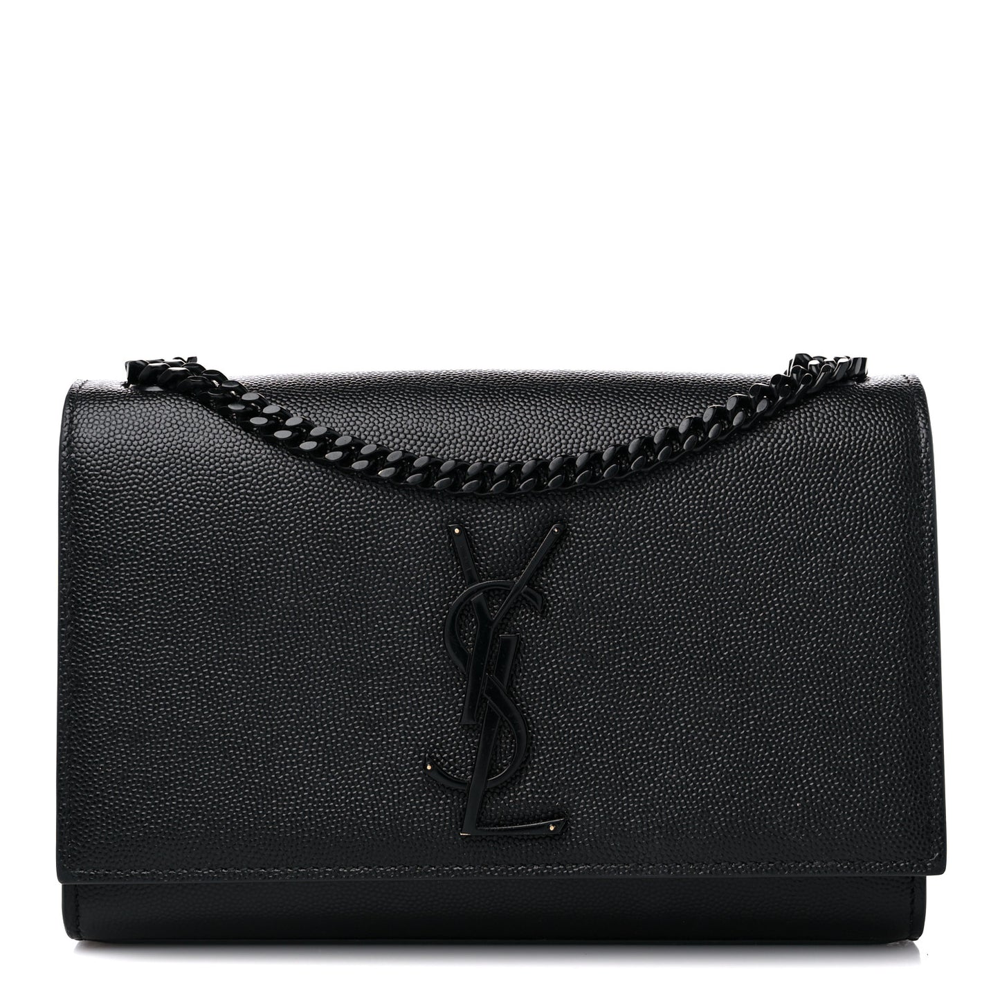 Grain De Poudre Medium Classic Monogram Monochrome Kate Satchel Black
