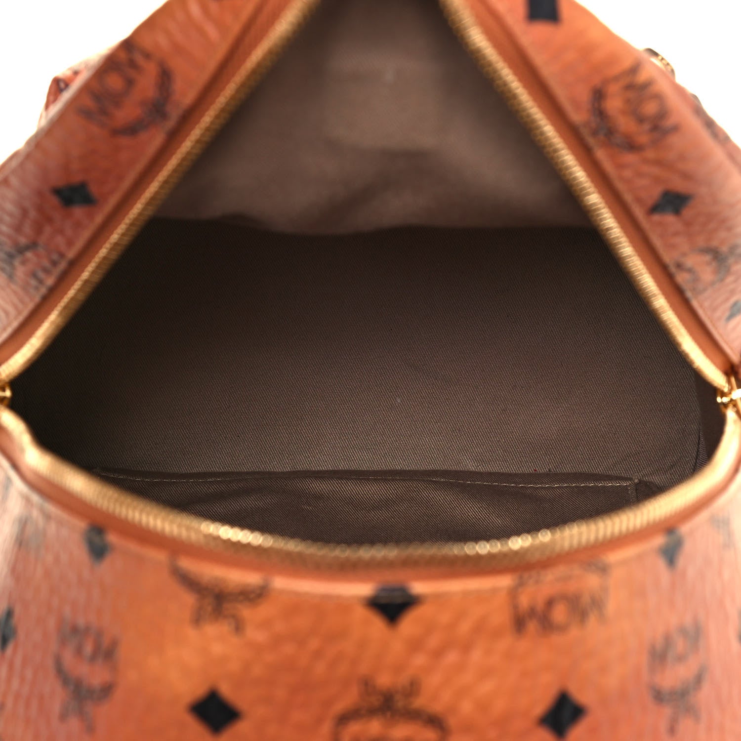 MCM Visetos Small Hide And Seek Rabbit Stark Backpack Cognac 3 of 5