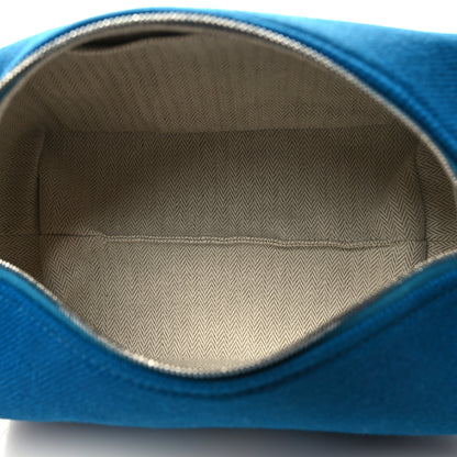 Hermes Wool Rocabar Small Bride-A-Brac Pouch Bleu Paon 5 of 9