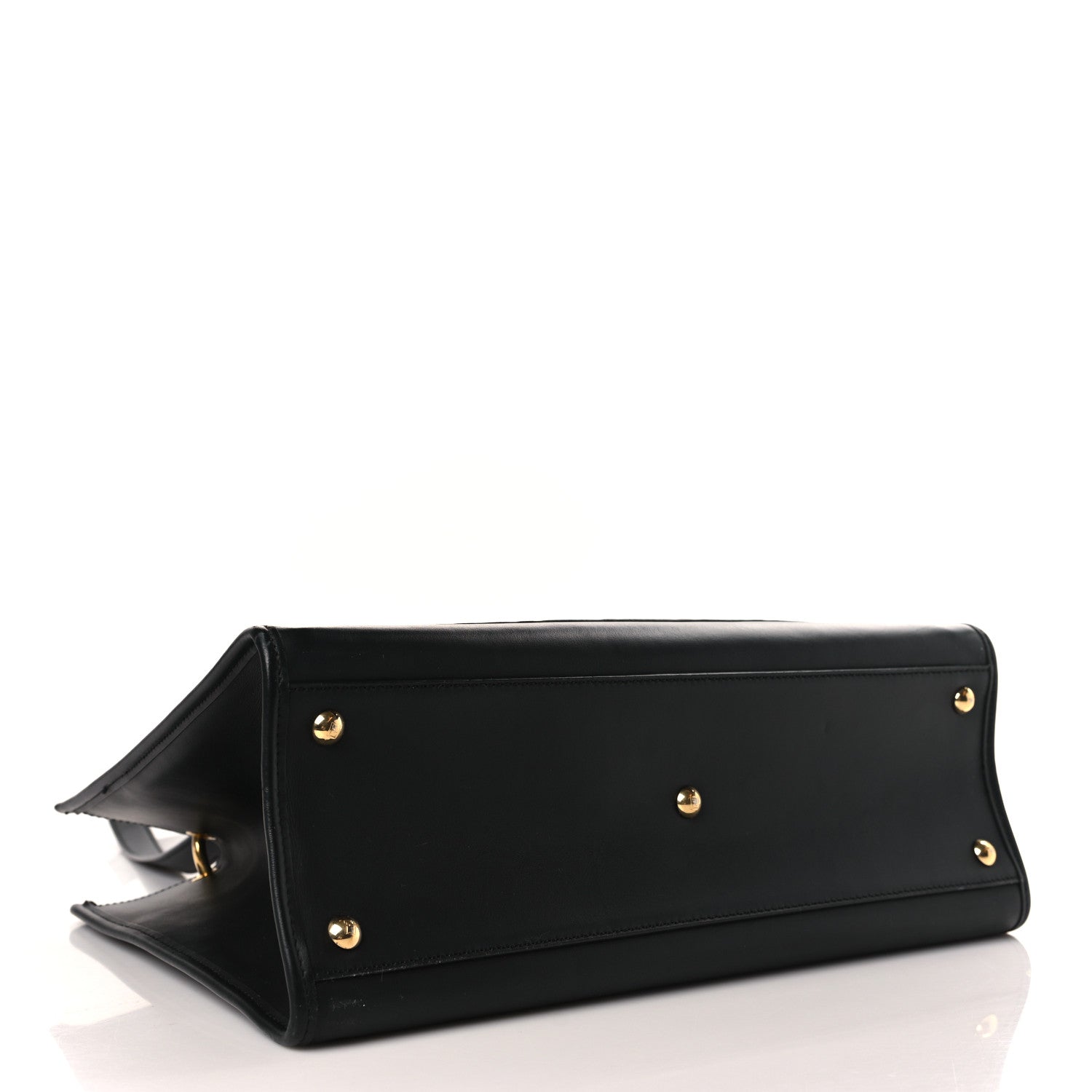 Fendi Vitello Century F is Fendi FF 1974 Embossed Regular Runaway Satchel Black Maya 4 of 9