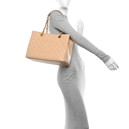 Chanel Caviar Quilted Grand Shopping Tote GST Beige Clair 2 of 16