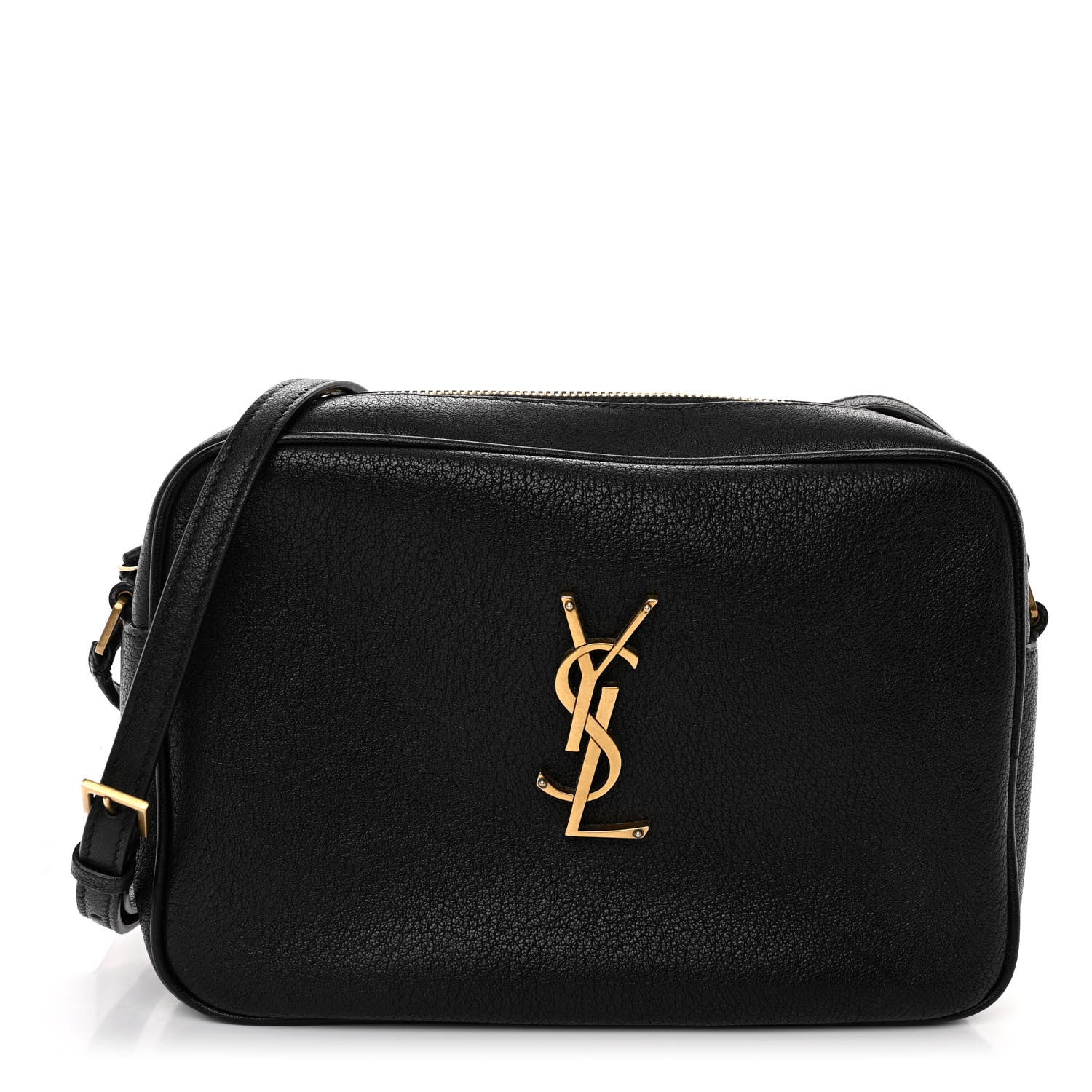 Saint Laurent Grained Lambskin Monogram Lou Camera Bag Black 1 of 14