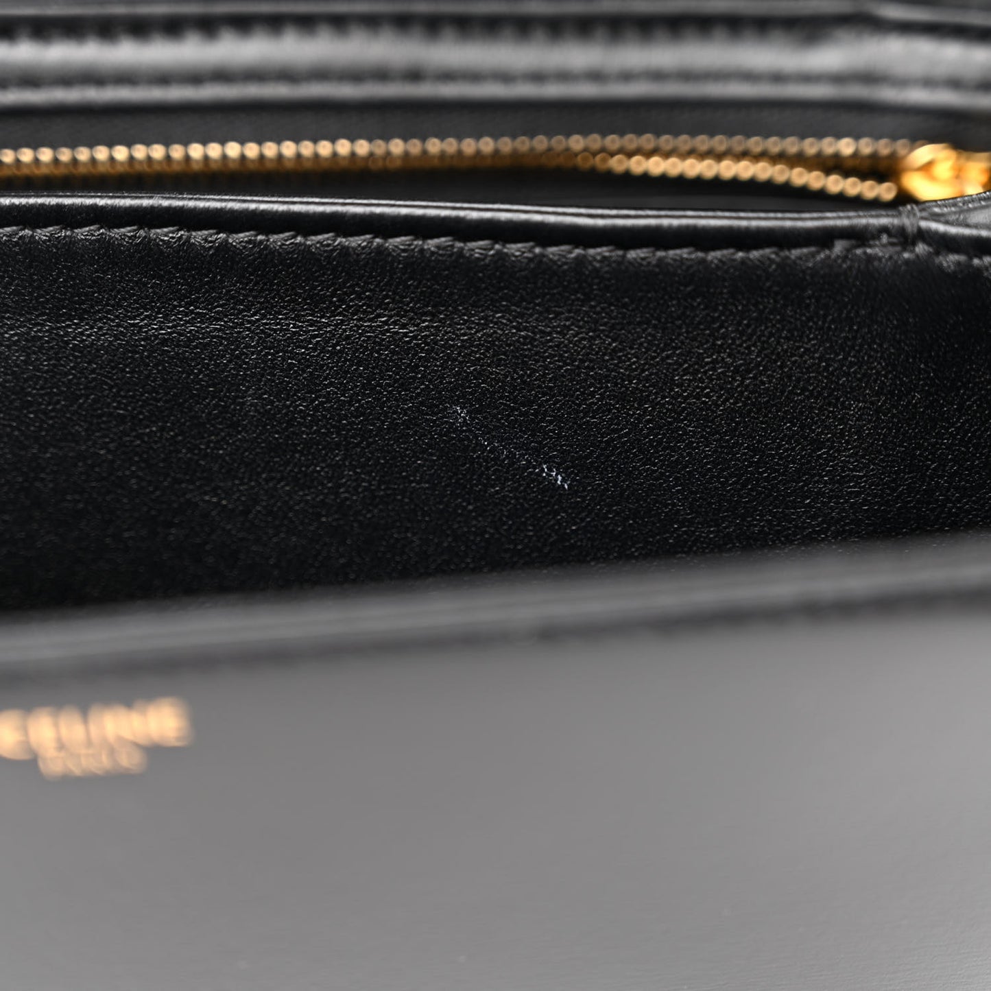 Shiny Calfskin Medium Triomphe Black