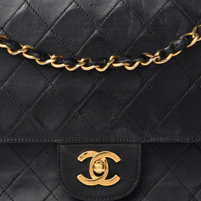 Chanel Lambskin Quilted Medium Double Flap Black 17 of 17