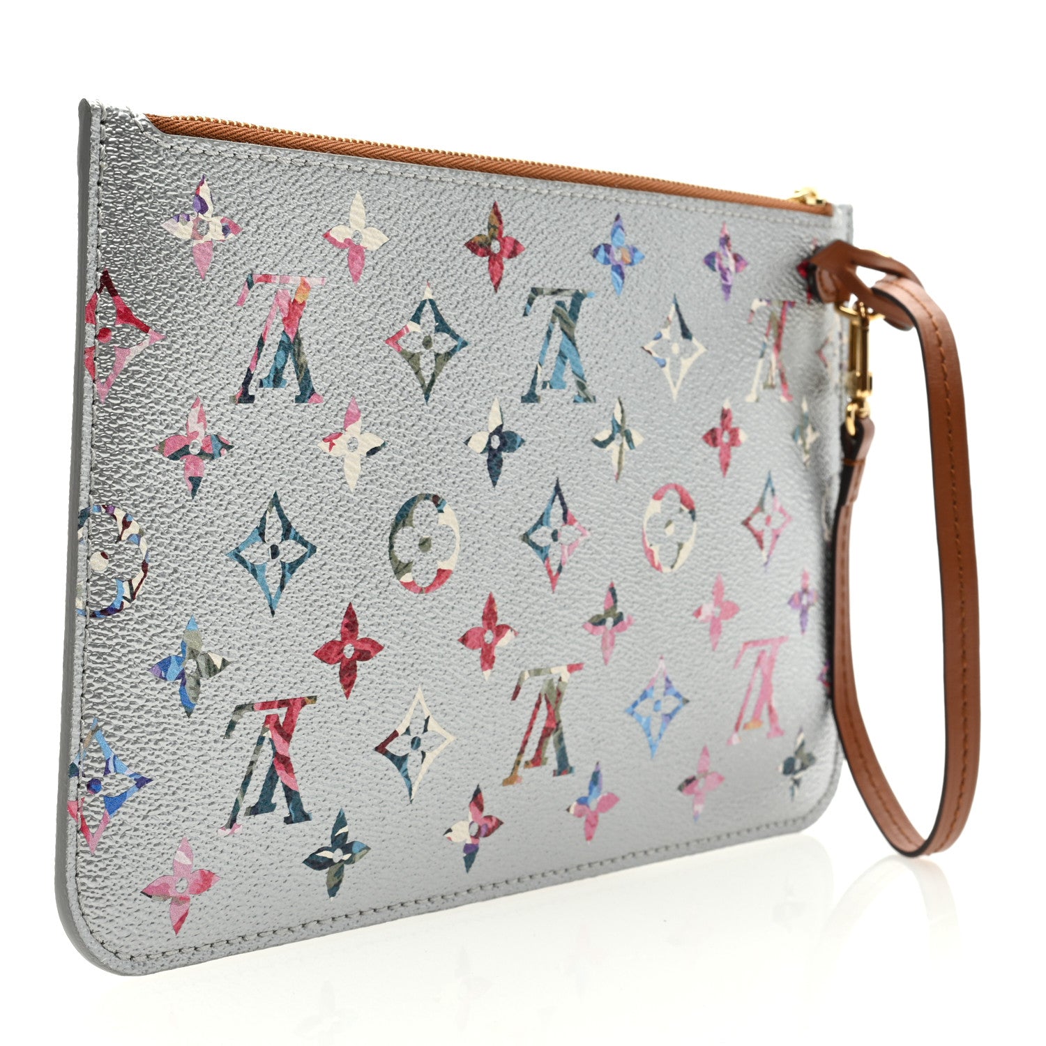 Louis Vuitton Metallic Monogram LV Garden Neverfull MM GM Pochette Silver 3 of 6