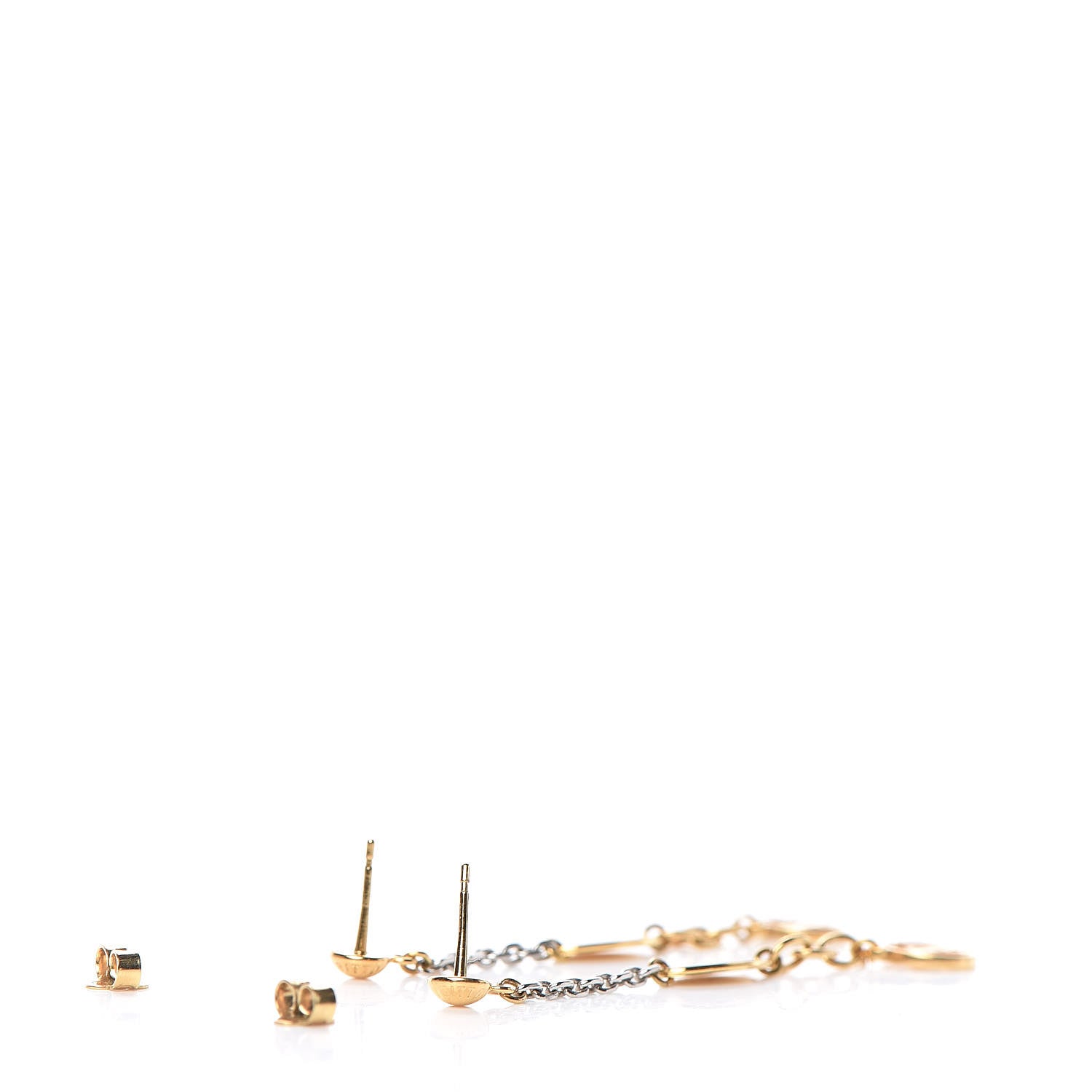 Louis Vuitton Logomania Earrings Gold 3 of 5