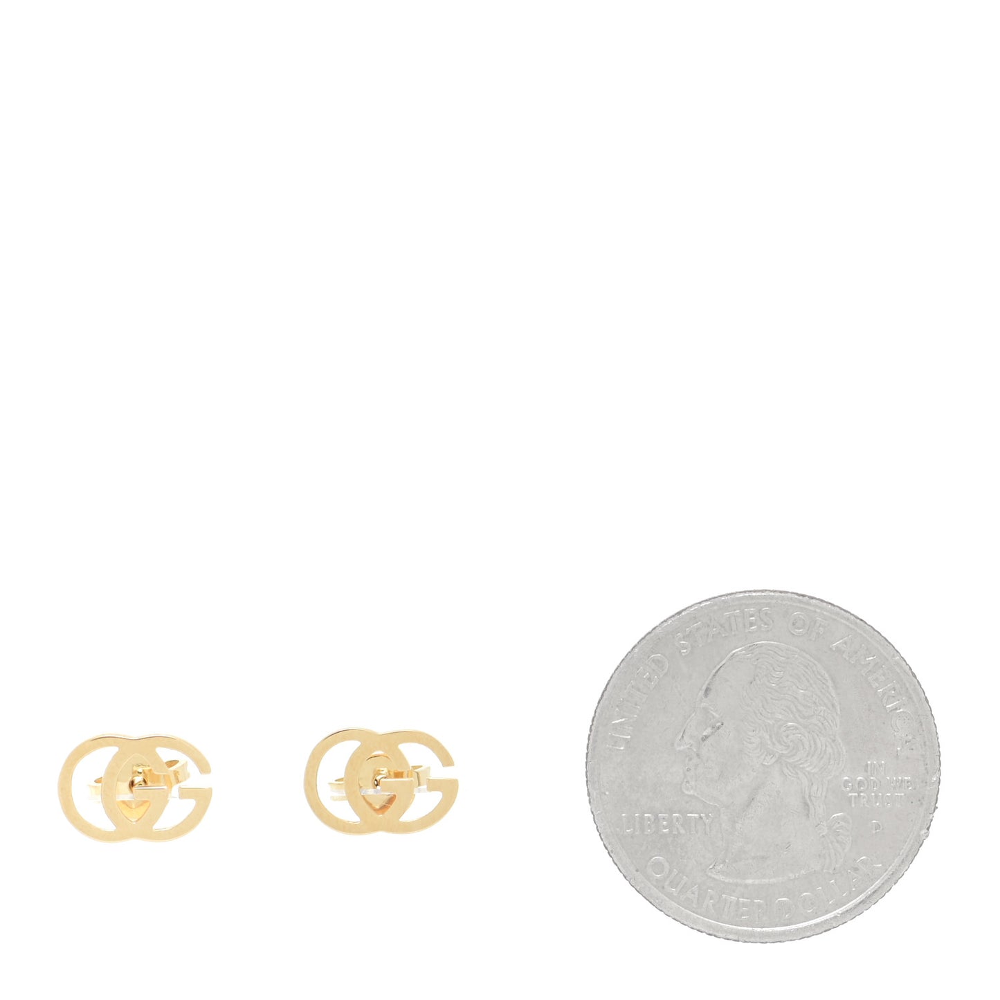 18K Yellow Gold GG Tissue Stud Earrings