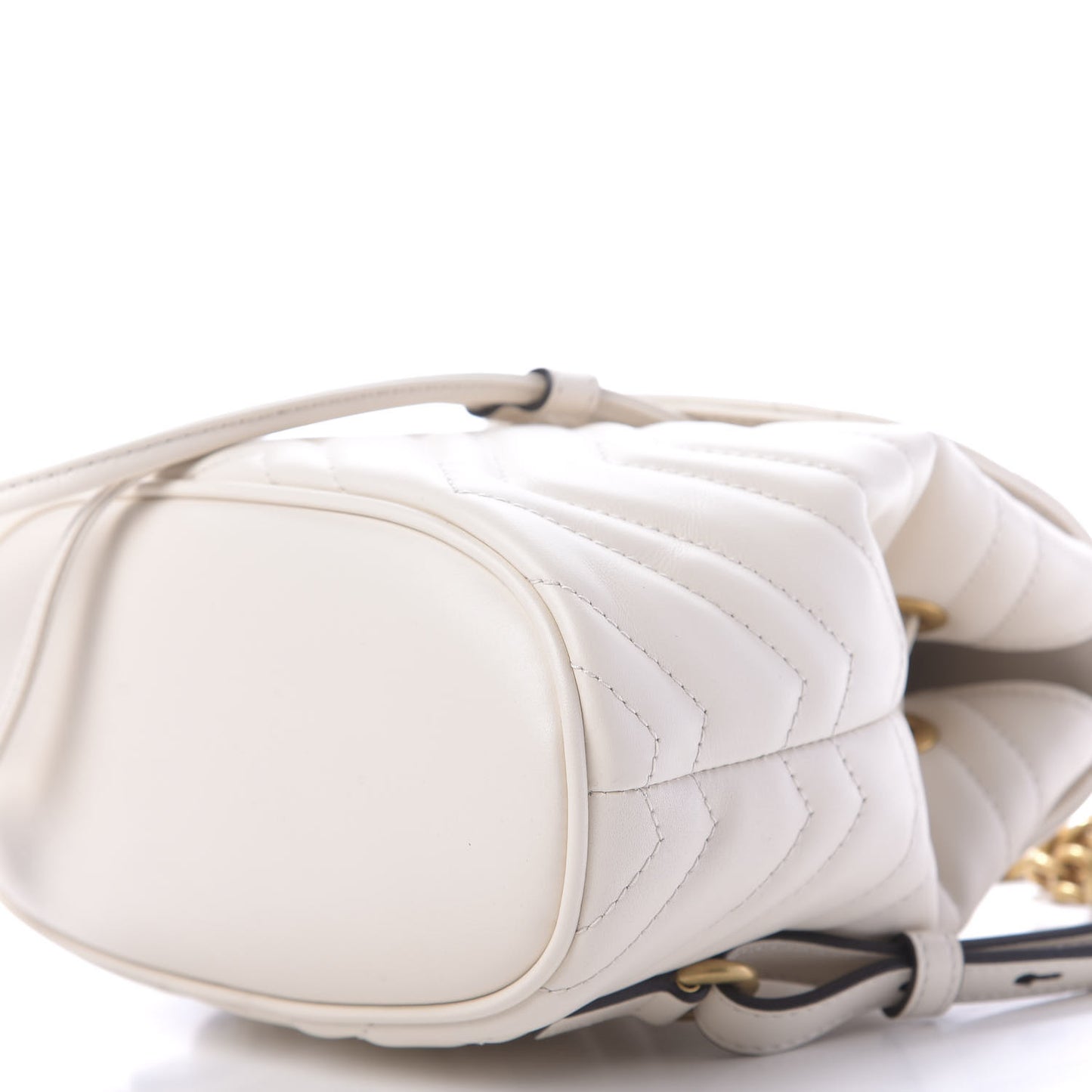 Calfskin Matelasse GG Marmont Flap Backpack White