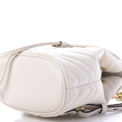 Gucci Calfskin Matelasse GG Marmont Flap Backpack White 6 of 9