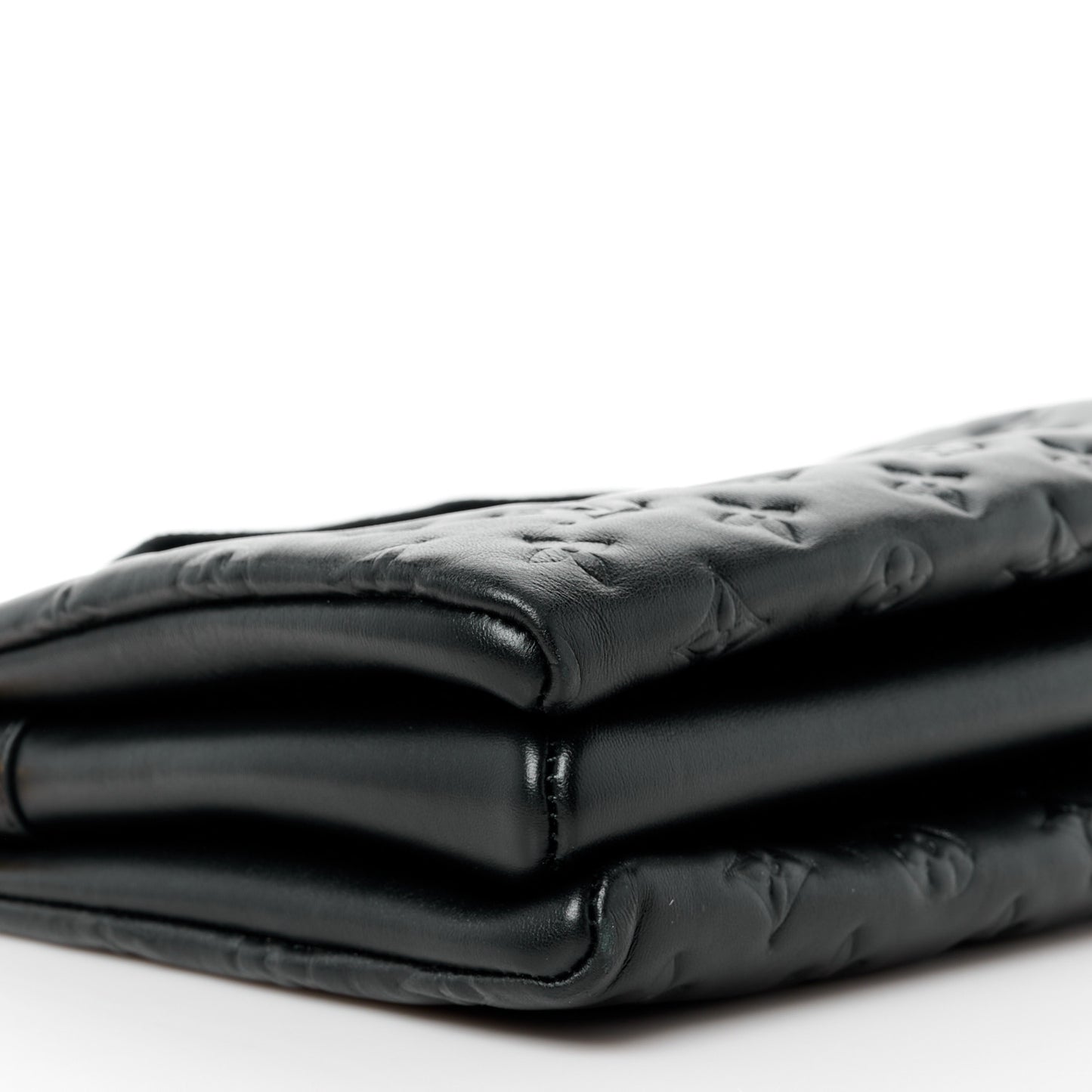 Lambskin Embossed Monogram Coussin PM Black