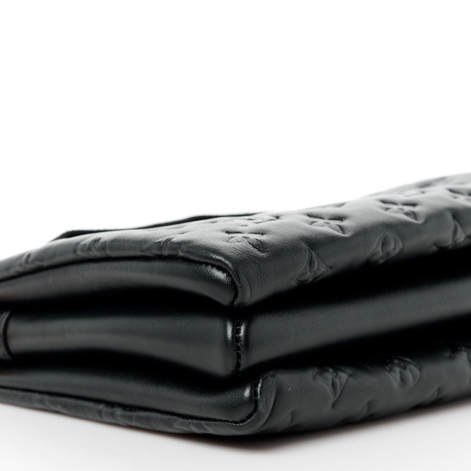 Louis Vuitton Lambskin Embossed Monogram Coussin PM Black 11 of 12