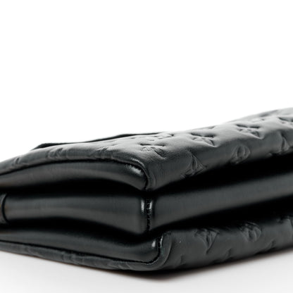 Louis Vuitton Lambskin Embossed Monogram Coussin PM Black 11 of 12