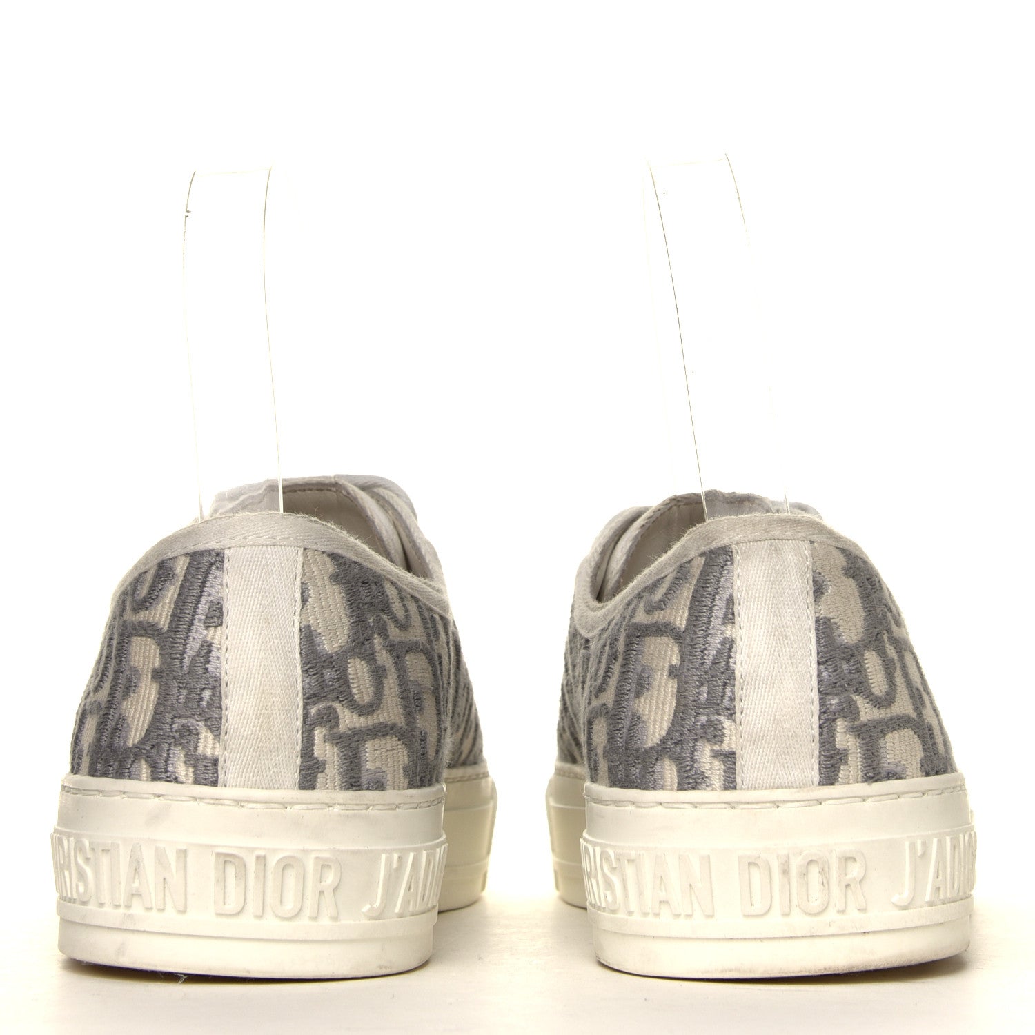 Christian Dior Canvas Oblique Walk'N'Dior Low Top Sneakers 39 Grey Stone 5 of 8
