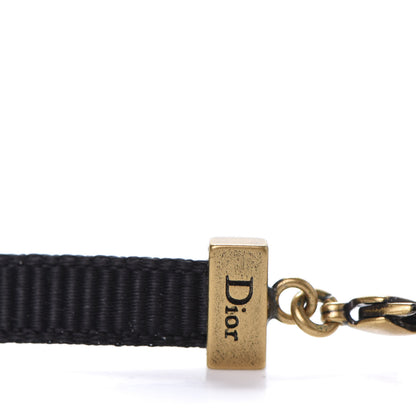 Christian Dior Grosgrain Ribbon Dior Logo Choker Necklace Black 5 of 7