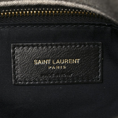 Saint Laurent Jersey Quilted Small Loulou Puffer Monogram Chain Satchel Chalk Beige 6 of 10