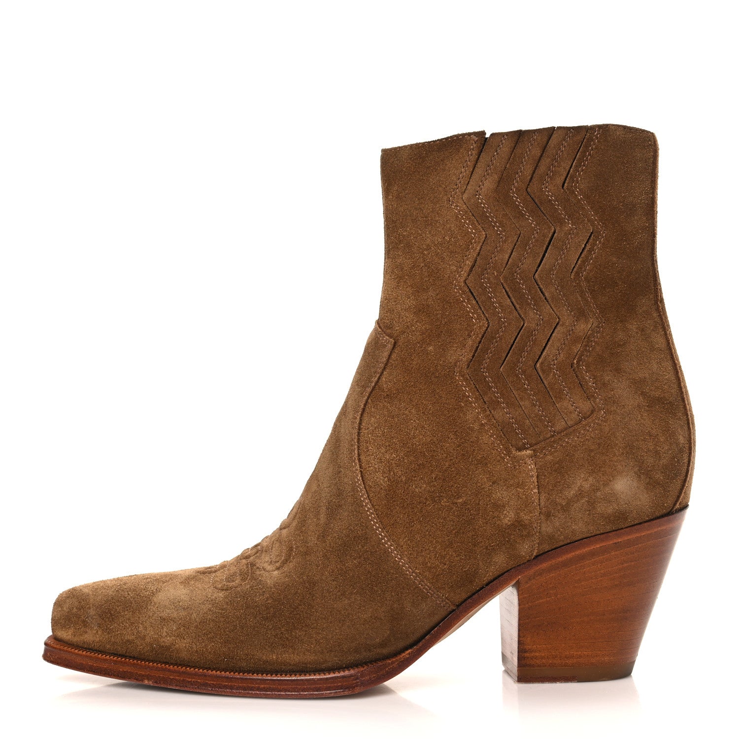 Hermes Suede Womens Vegas Ankle Boot 40 Brun Fume 1 of 9