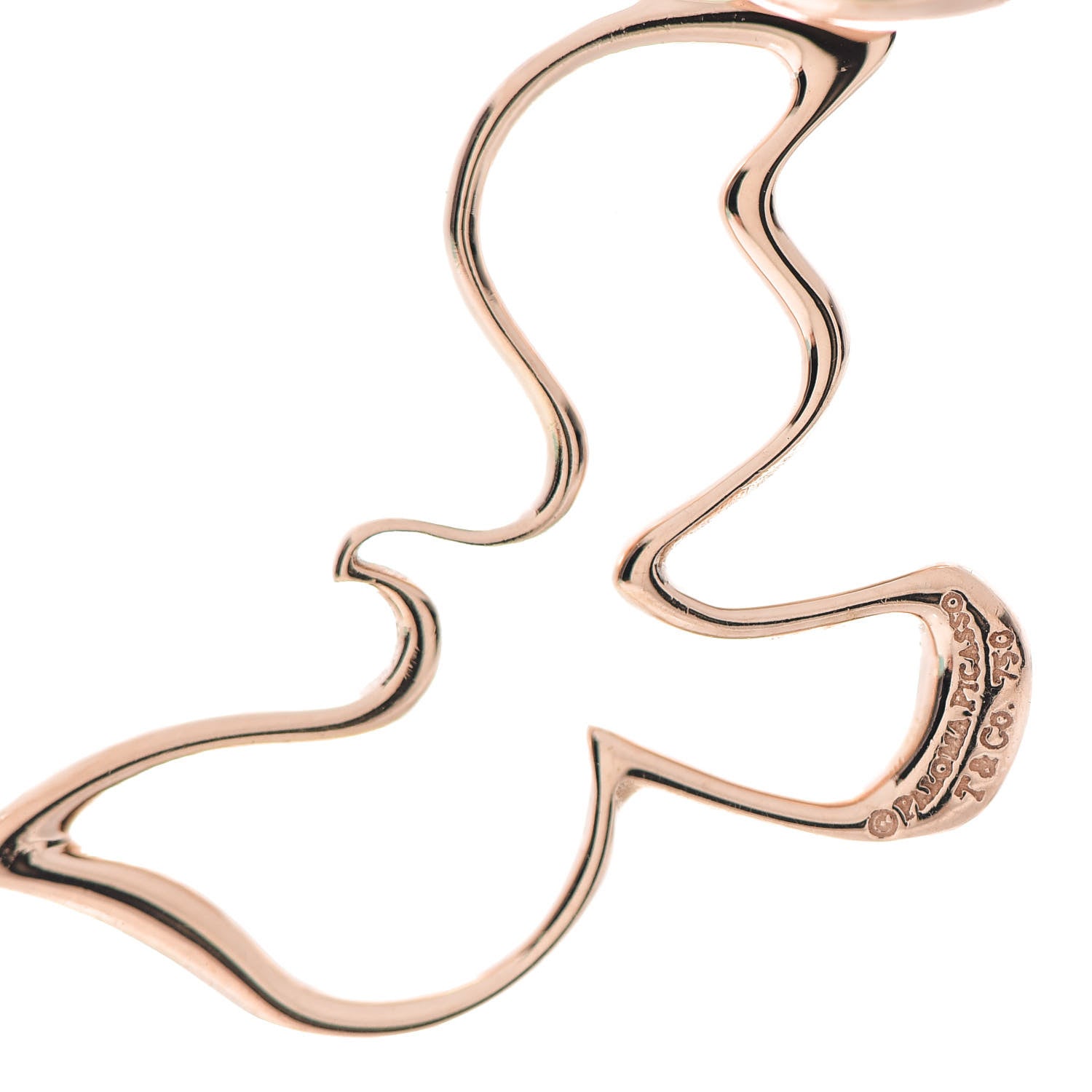 Tiffany 18K Rose Gold Paloma Picasso Dove Charm 3 of 3