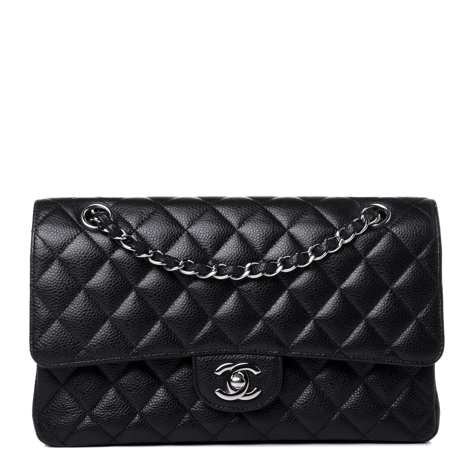 Chanel Caviar Quilted Medium Double Flap Black 1 of 12