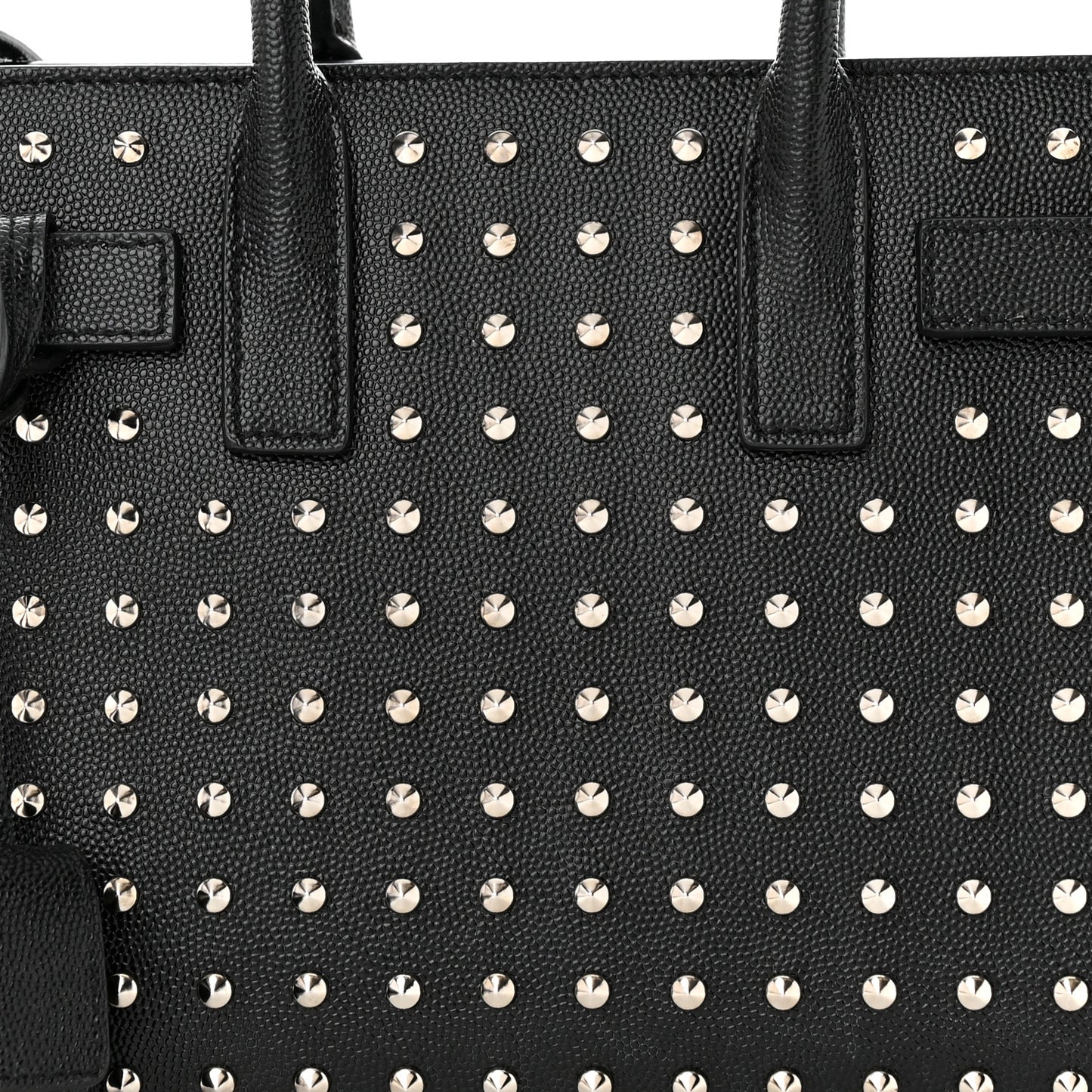 Calfskin Studded Nano Sac De Jour Black