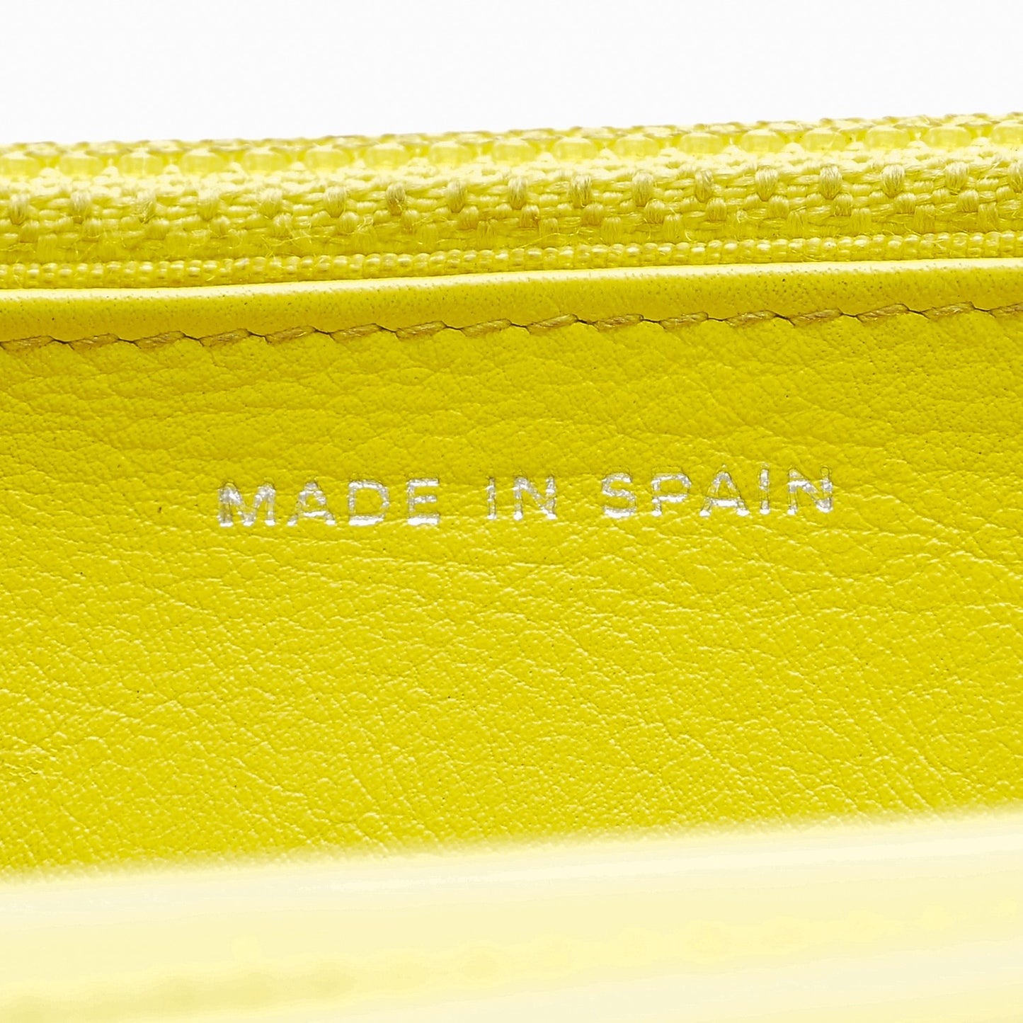 Patent Quilted Wallet On Chain WOC Yellow