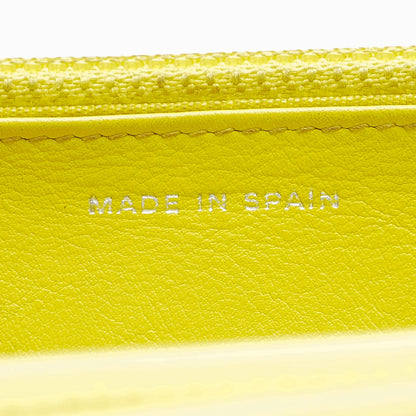 Chanel Patent Quilted Wallet On Chain WOC Yellow 7 of 8