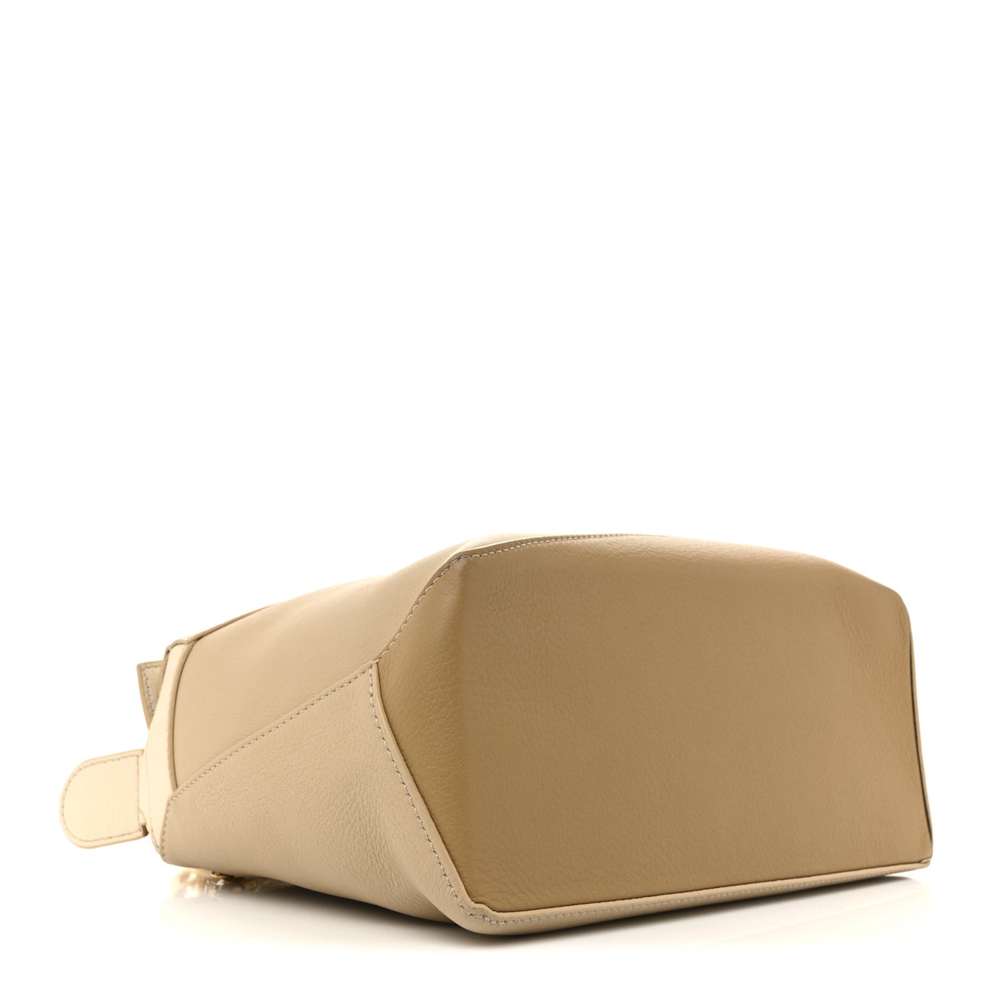 Calfskin Small Puzzle Edge Bag Angora Beige
