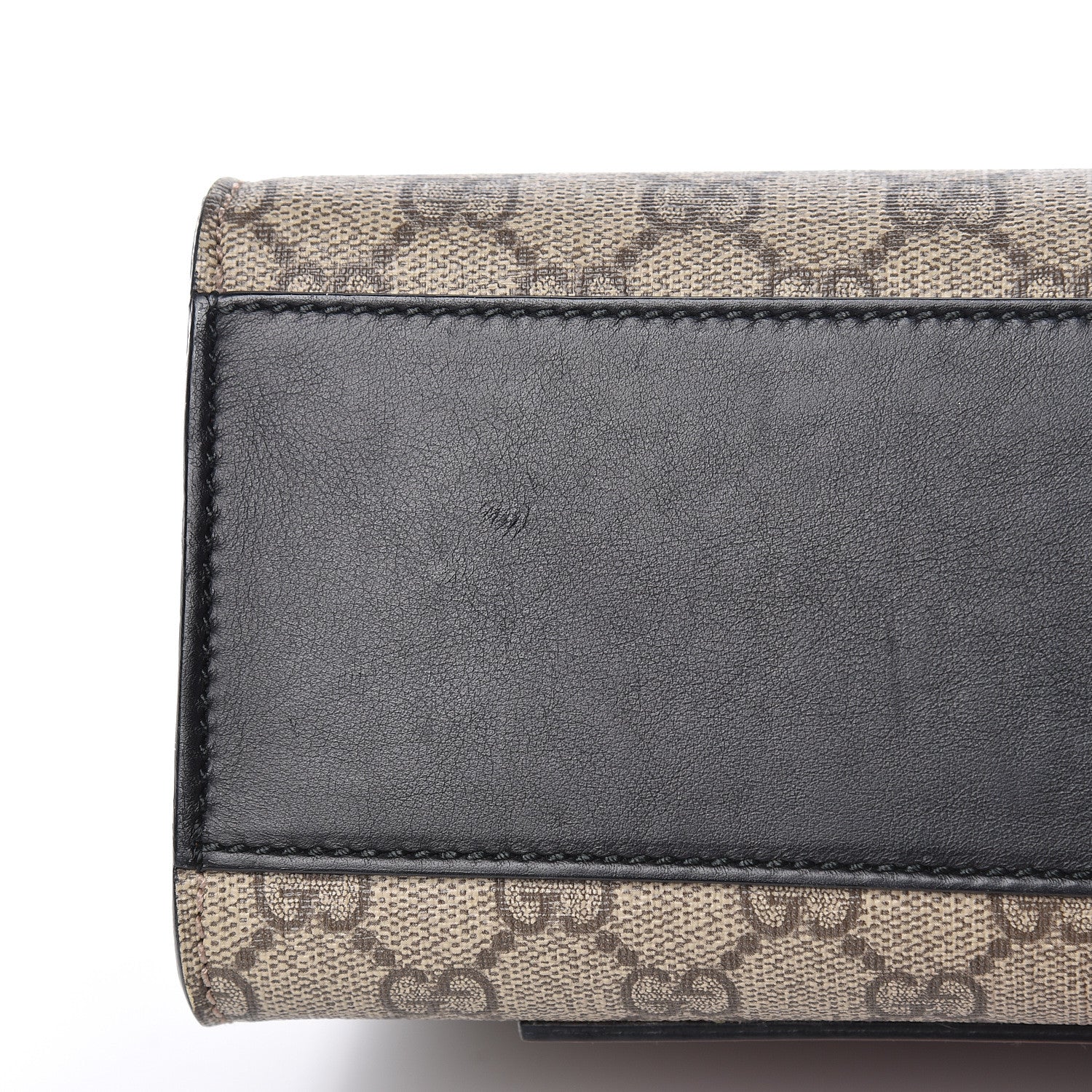 Gucci GG Supreme Monogram Calfskin Medium Padlock Shoulder Bag Beige Black Cuir 13 of 16