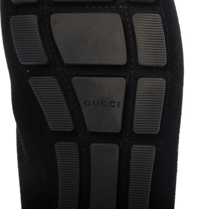 Gucci Suede Womens Horsebit Driver Loafers 38 Black 8 of 10
