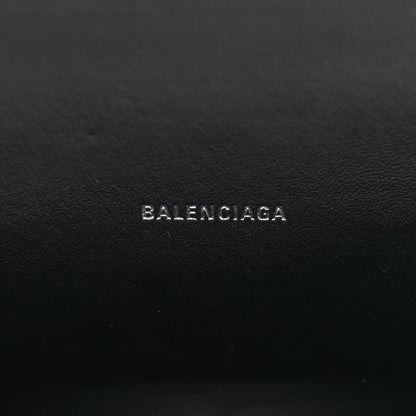 Balenciaga Shiny Calfskin Monochrome Crocodile Embossed Hourglass Top Handle Bag XS Black 6 of 10