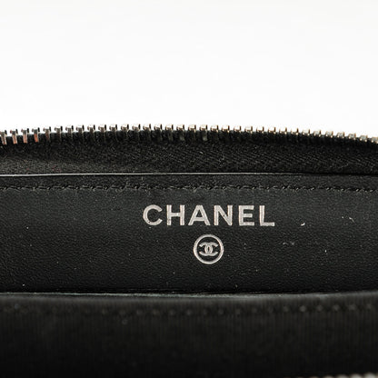 Chanel Patent Goatskin Paris Dallas Zip Around Wallet Black 6 of 8