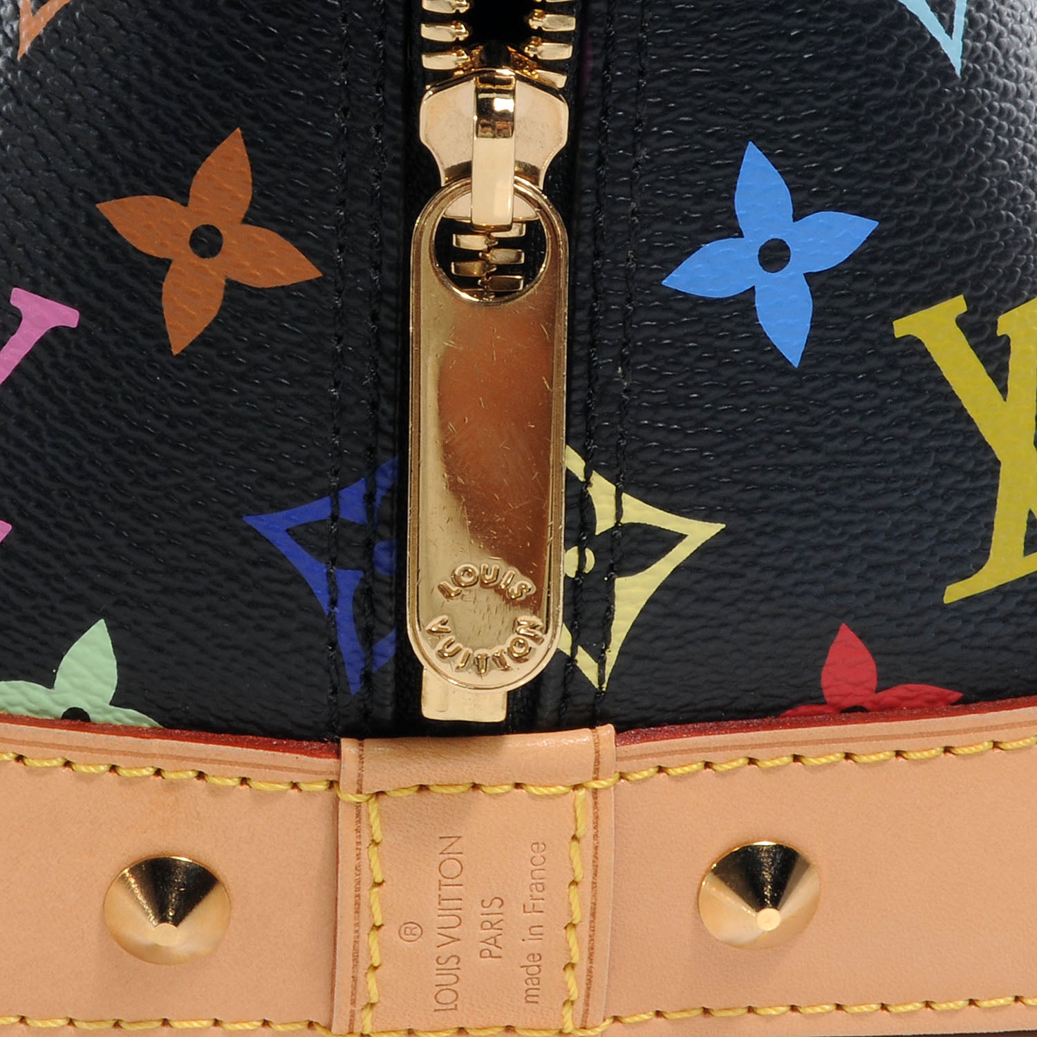 Louis Vuitton Monogram Multicolor Alma Black 6 of 7