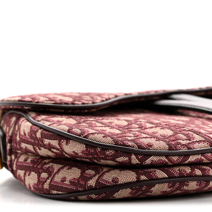 Christian Dior Oblique Saddle Bag Burgundy 9 of 10