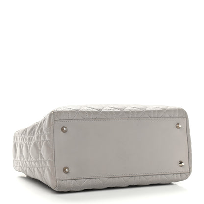 Christian Dior Lambskin Cannage Medium Lady Dior Grey 4 of 15
