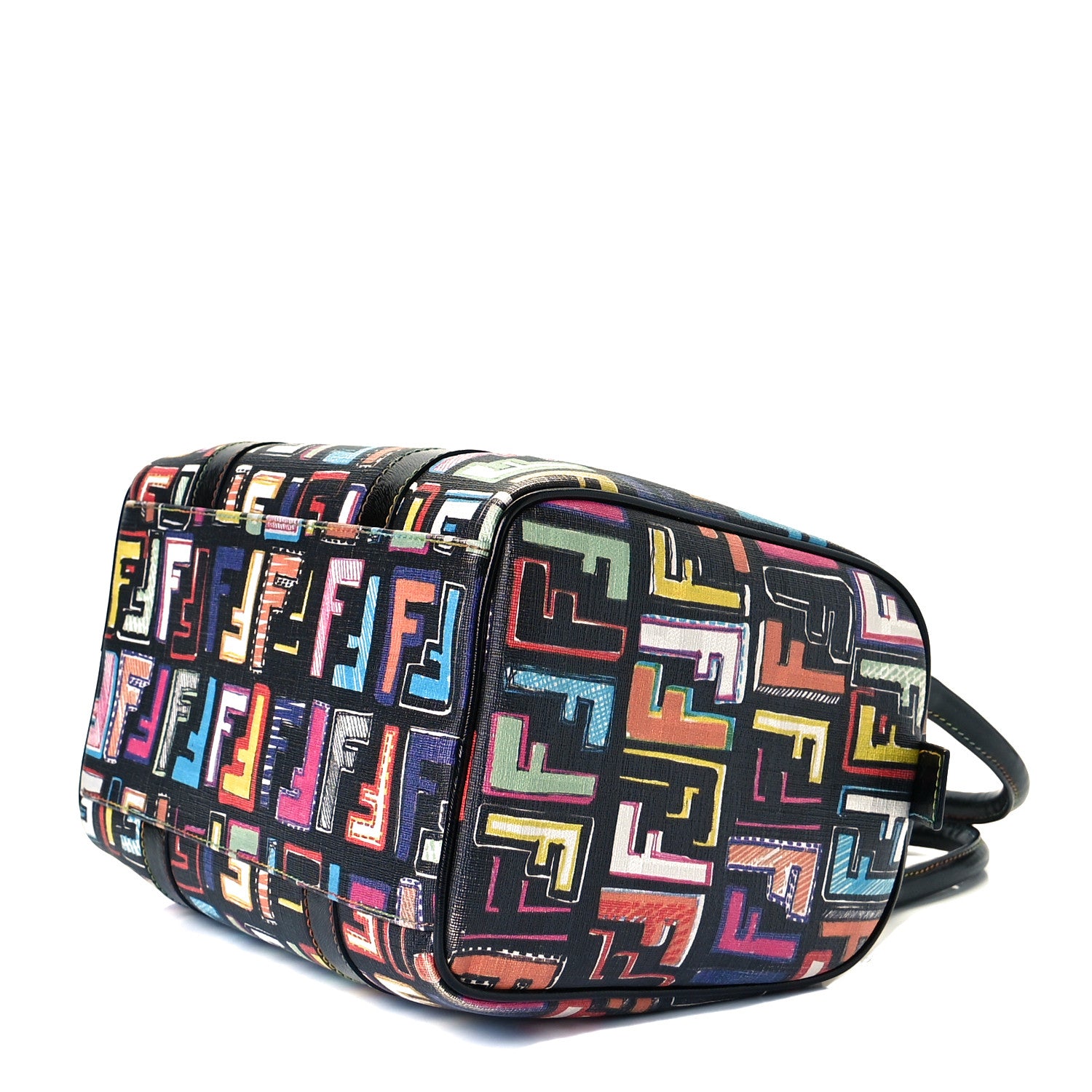 Fendi Zucca Spalmati Vitello FF Multicolor Forever Boston Multicolor Black 6 of 8