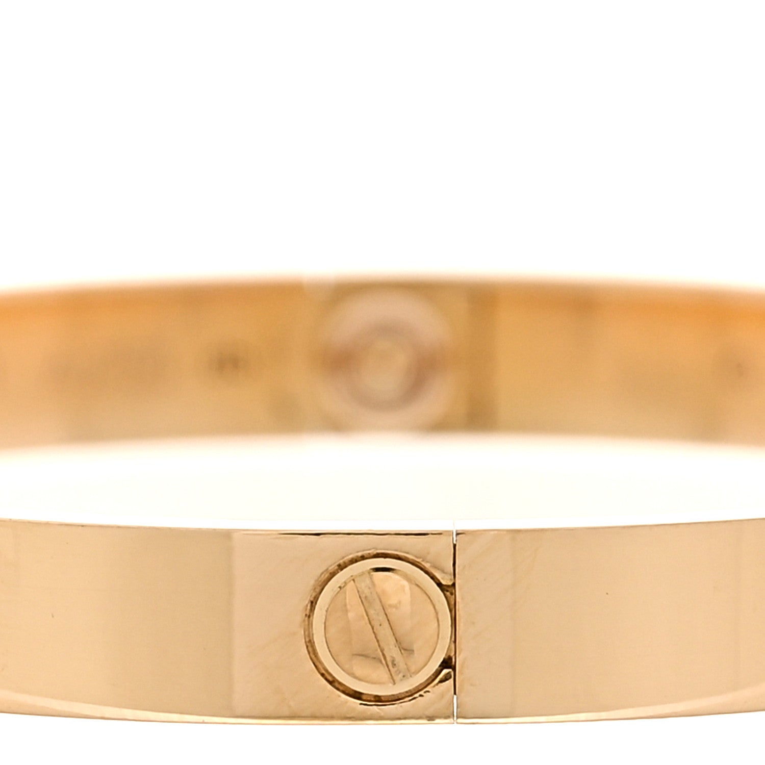 Cartier 18K Yellow Gold 4 Diamond LOVE Bracelet 17 3 of 8