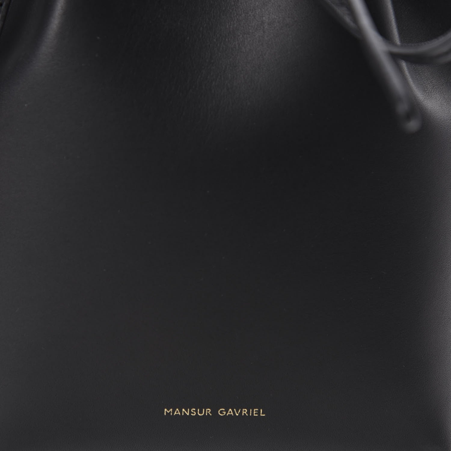 Mansur Gavriel Vegetable Tanned Calfskin Mini Mini Bucket Bag Black Ballerina 9 of 11