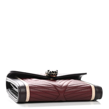 Bulgari Quilted Nappa Smooth Calfskin Serpenti Forever Diamond Blast Wallet Dark Red 4 of 7