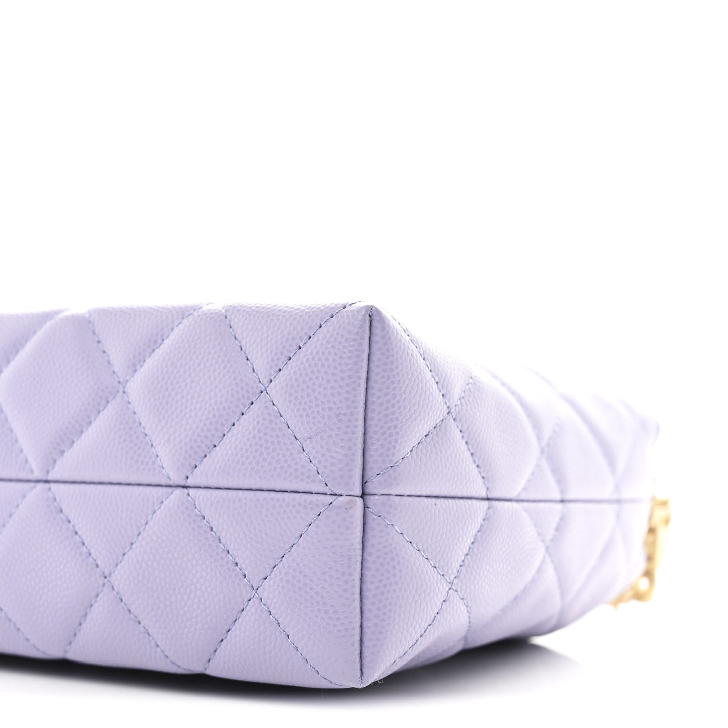 Caviar Quilted Chanel Way Clutch With Chain Light Purple