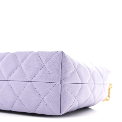 Chanel Caviar Quilted Chanel Way Clutch With Chain Light Purple 10 of 11
