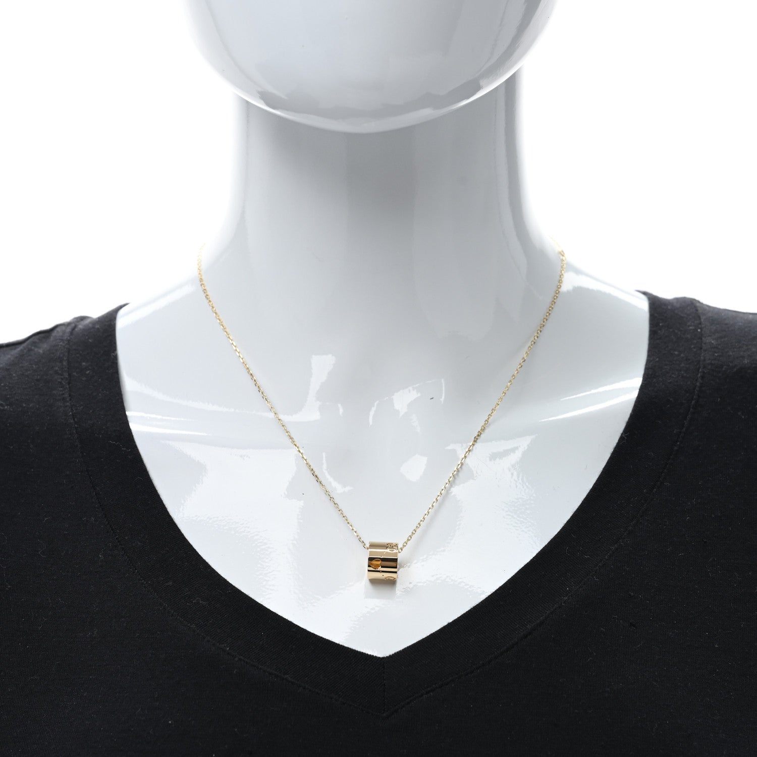 Gucci 18K Yellow Gold Icon Heart Twirl Pendant Necklace 3 of 4