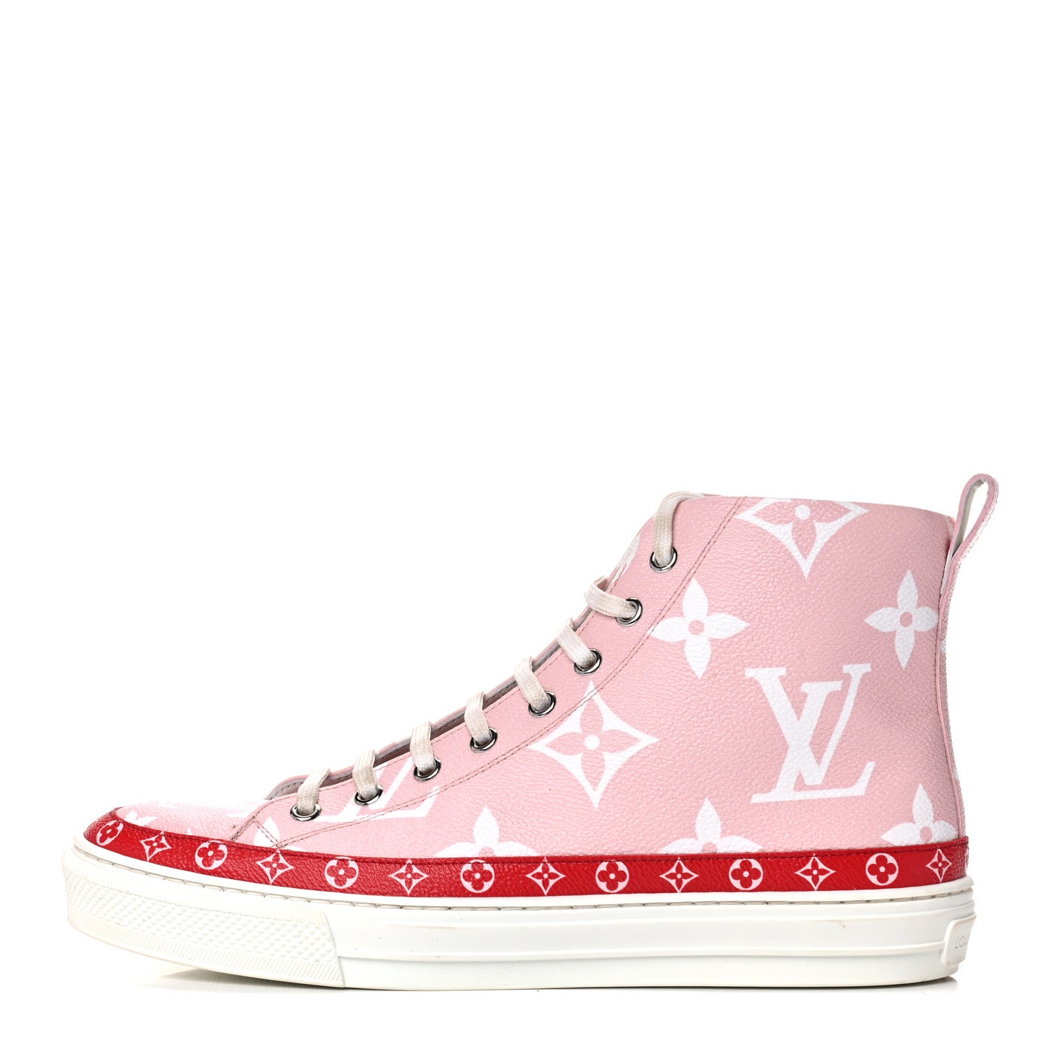 Louis Vuitton Monogram Giant Stellar Sneaker Boots 40 Rose Rouge 1 of 11