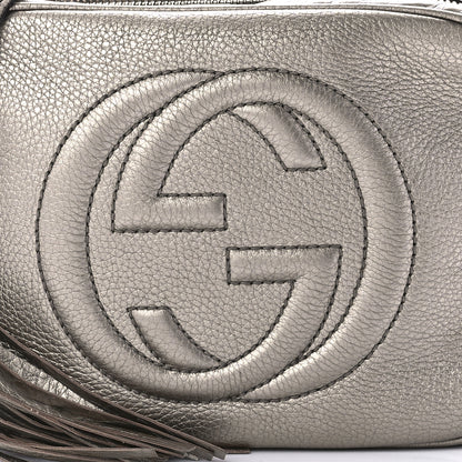 Gucci Metallic Pebbled Calfskin Small Soho Disco Bag Golden Beige 9 of 14