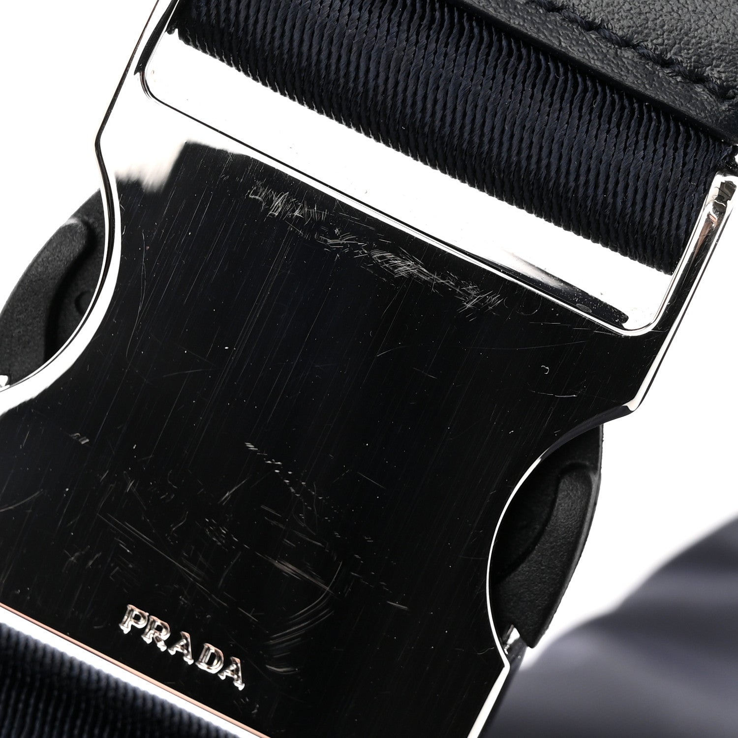Prada Re-Nylon Vitello Metal Triangle Logo Sling Backpack Bleu 12 of 14