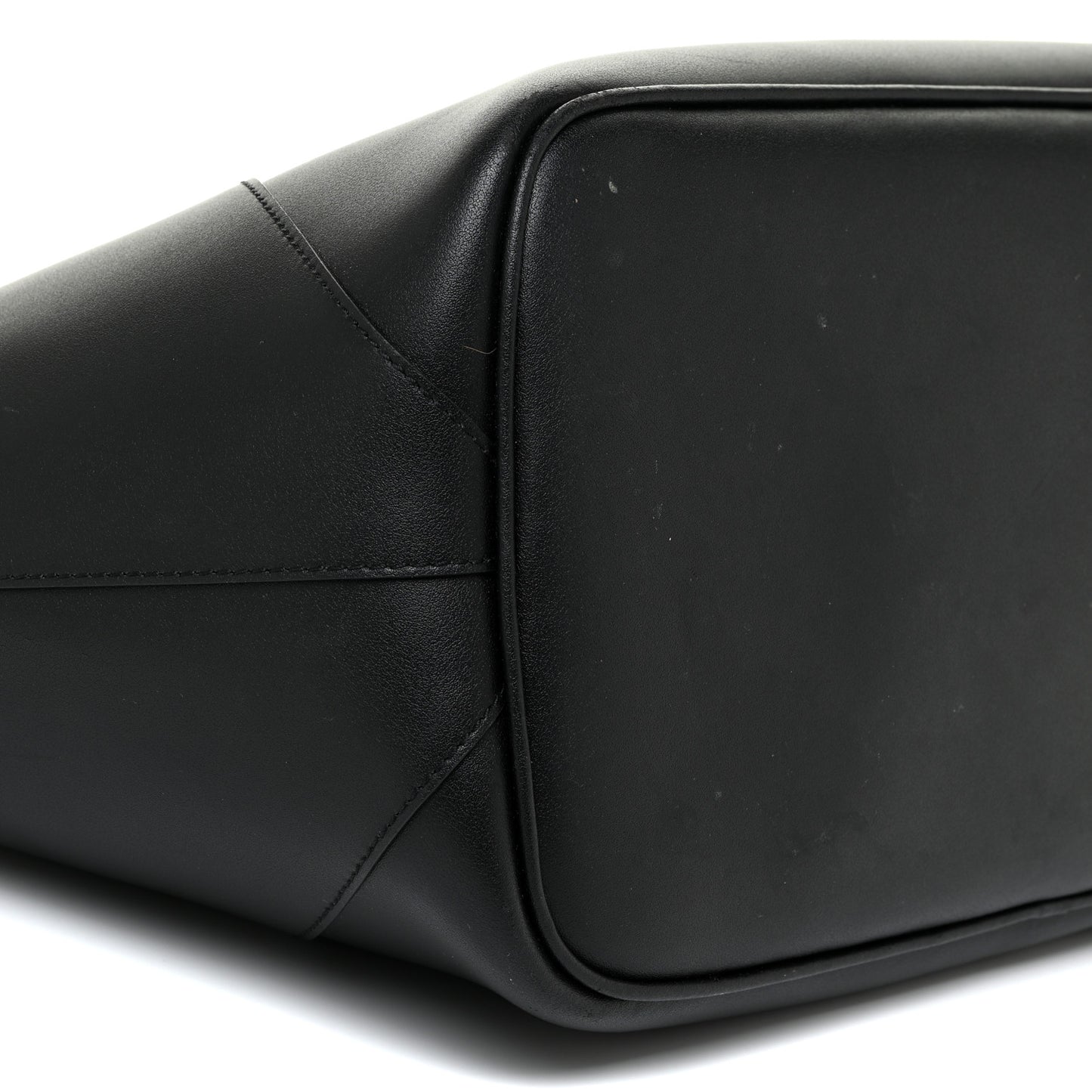 Smooth Calfskin Wing Shopper Tote Black White