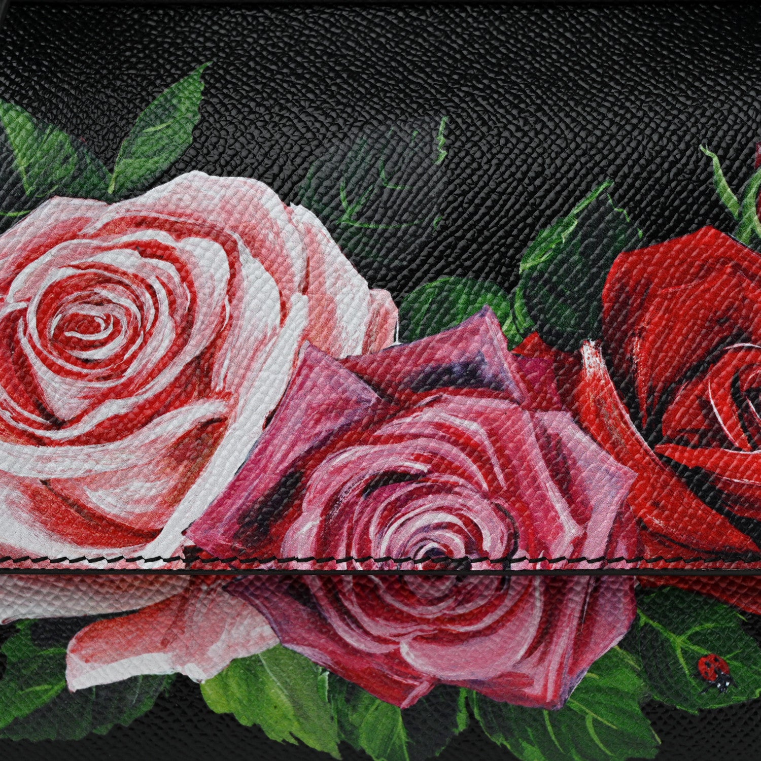 Dolce & Gabbana Dauphine Roses Print Small Miss Sicily Satchel Black 8 of 13
