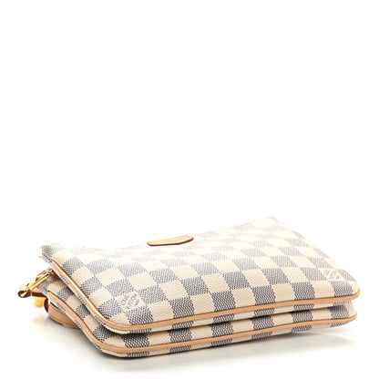 Louis Vuitton Damier Azur Double Zip Pochette 4 of 9