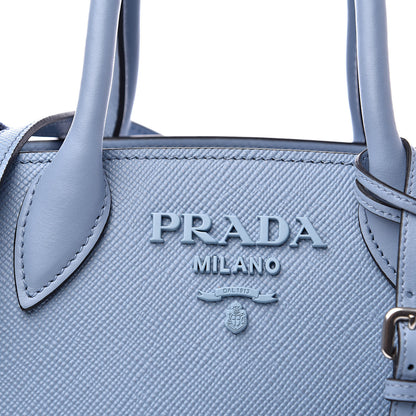 Prada Saffiano Cuir Calfskin Mini Monochrome Top Handle Tote Astrale 7 of 9