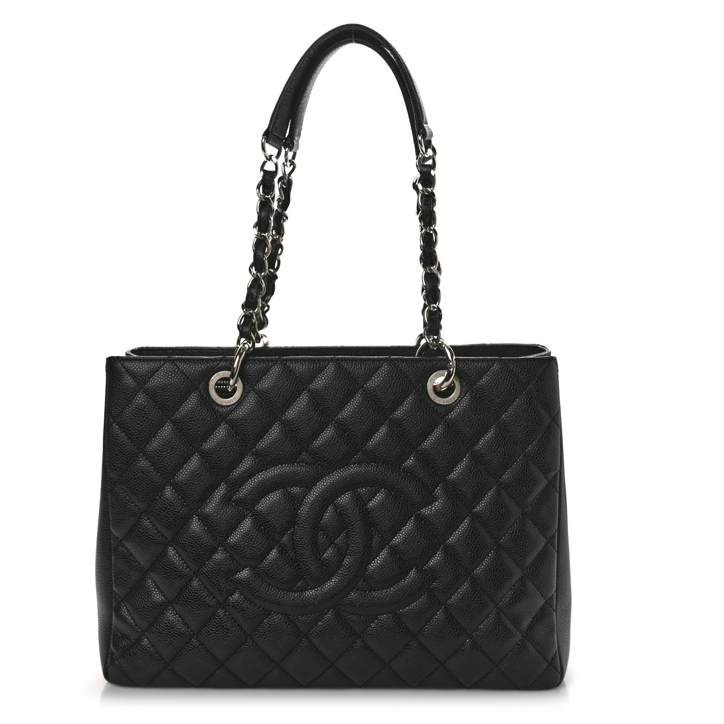 Caviar Quilted Grand Shopping Tote GST Black