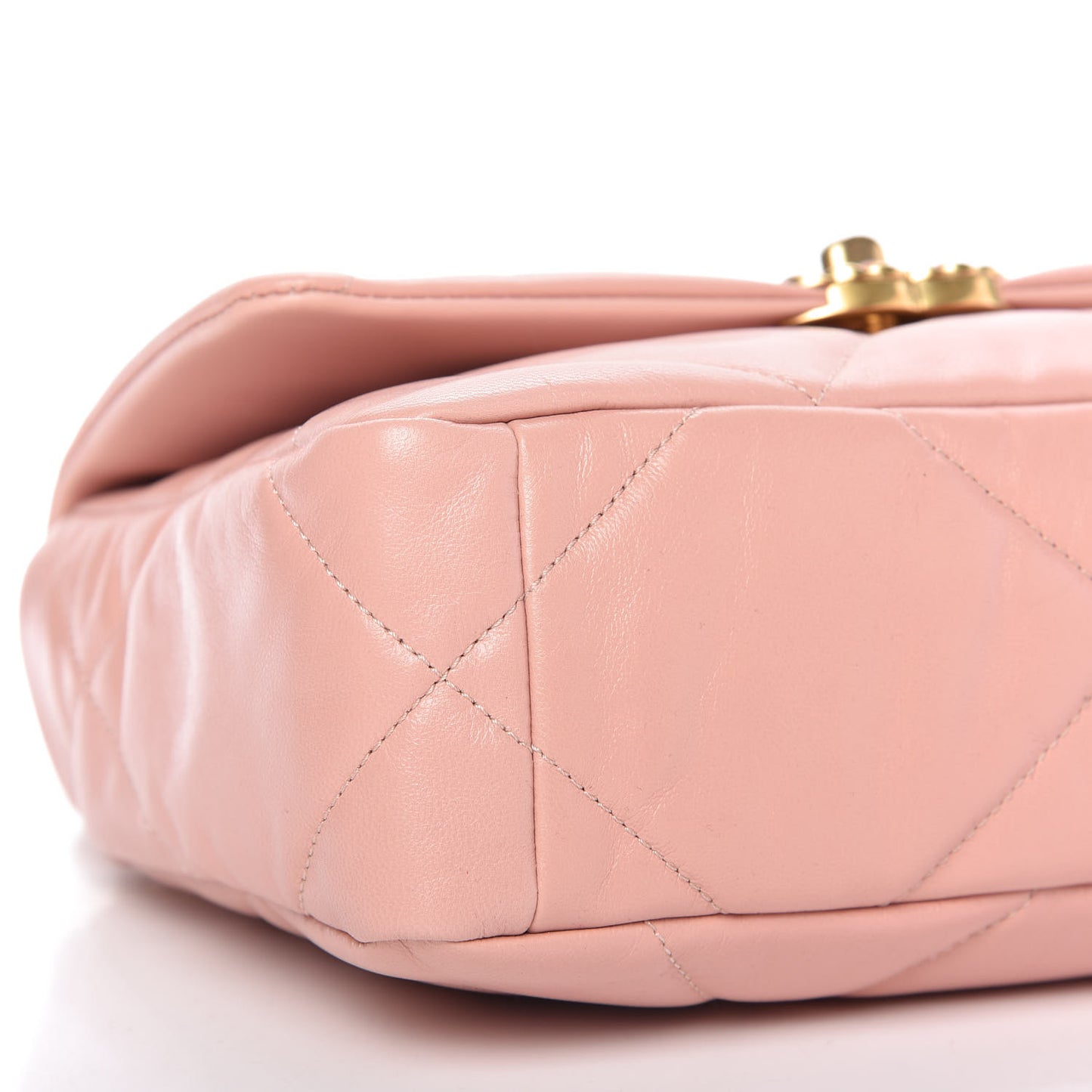 Goatskin Quilted Medium Chanel 19 Flap Light Pink