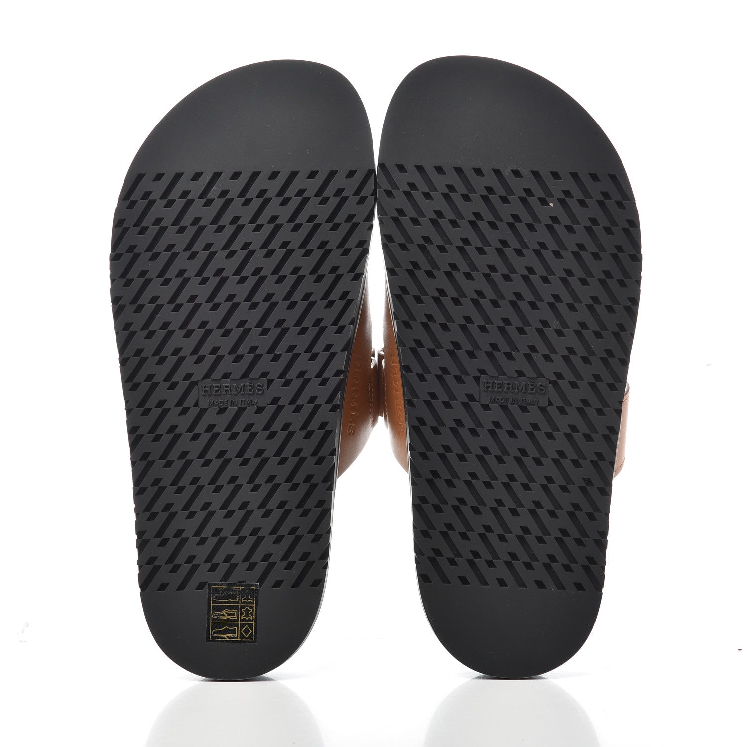 Hermes Calfskin Womens Chypre Sandals 37.5 Gold 5 of 11